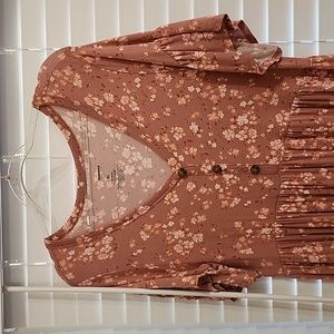 Sonoma Maternity XL Long Floral Dress